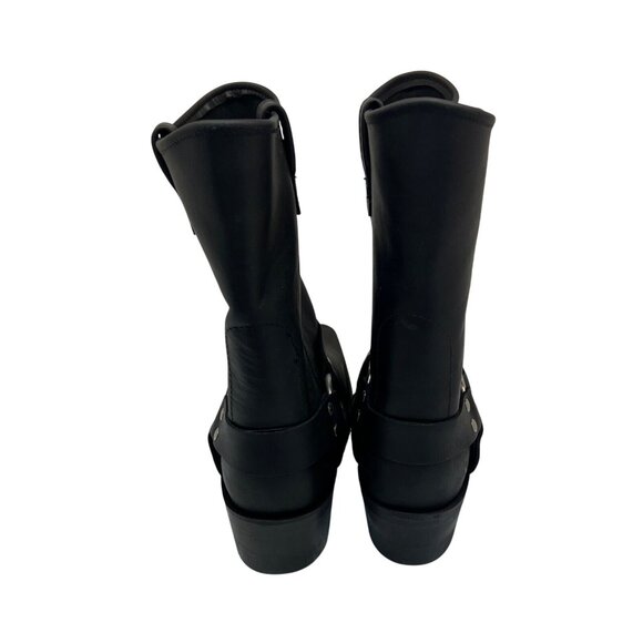 Double H Men's 10" Sierra Harness Boots *Made In USA* Black Leather Size 9.5 2E - Picture 3 of 9